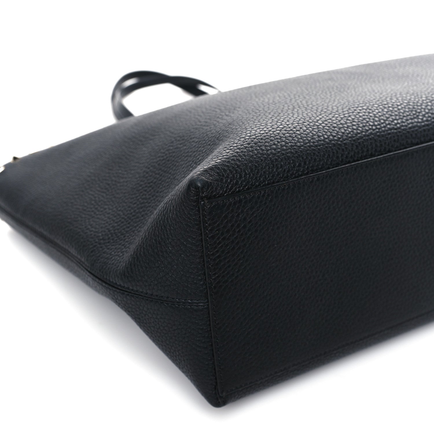 Valentino Garavani Grained Calfskin Rockstud Shoulder Tote Black 7 of 8