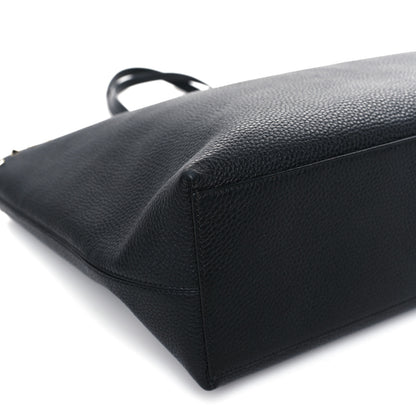 Valentino Garavani Grained Calfskin Rockstud Shoulder Tote Black 7 of 8
