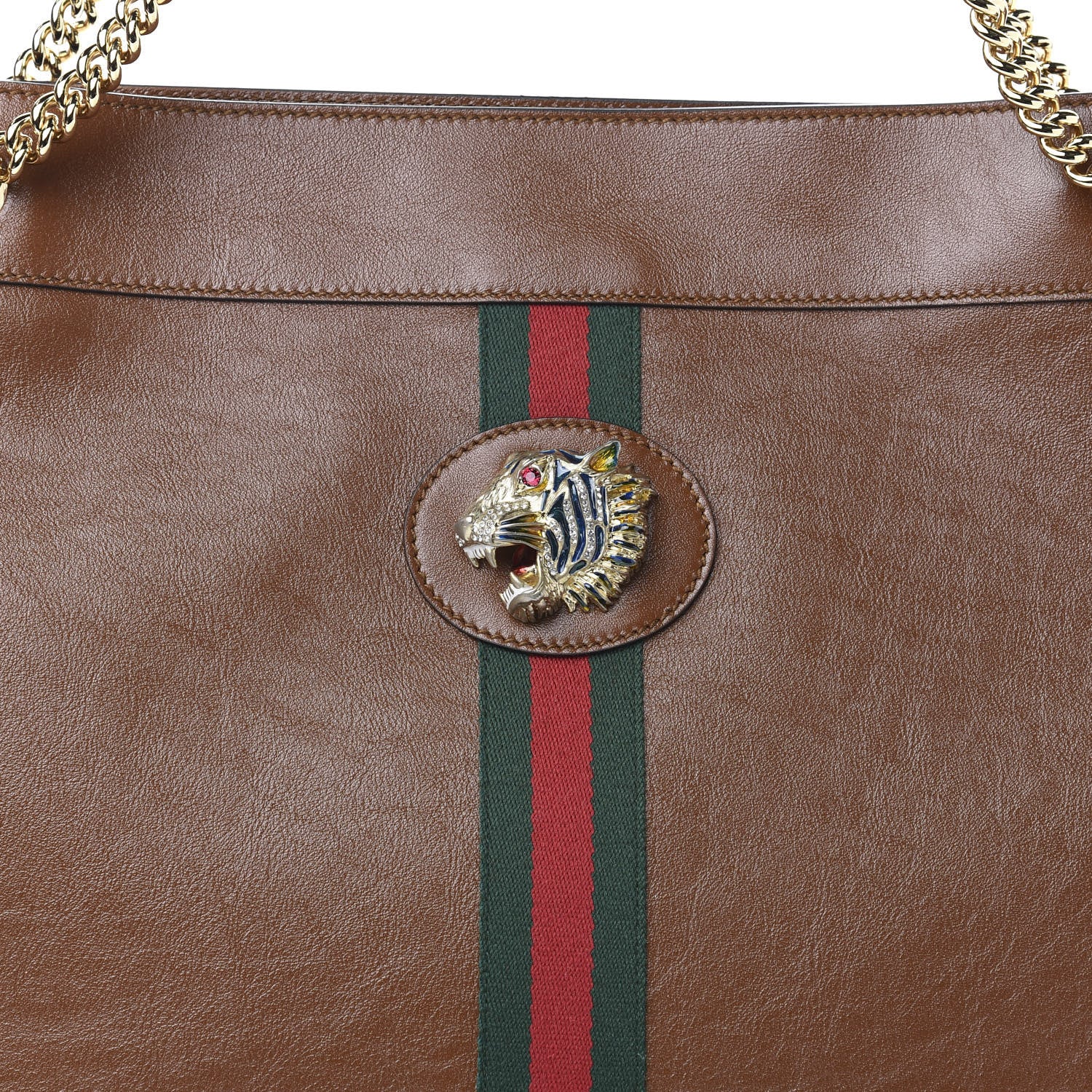 Gucci Calfskin Large Rajah Chain Tote Cuir 11 of 11