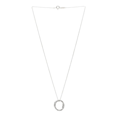 Tiffany Sterling Silver 1837 Circle Pendant Necklace 3 of 4