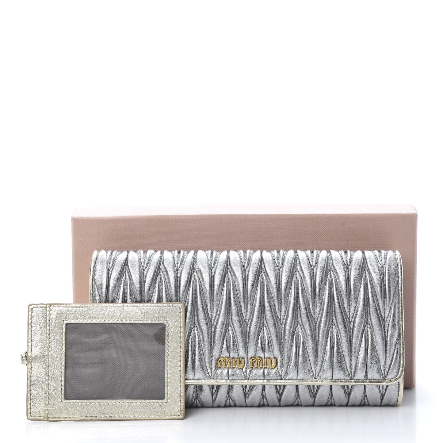 Metallic Matelasse Wallet Cromo Pirite