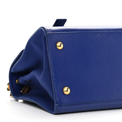 Saint Laurent Calfskin Canvas Small Muse Two Blue 9 of 20