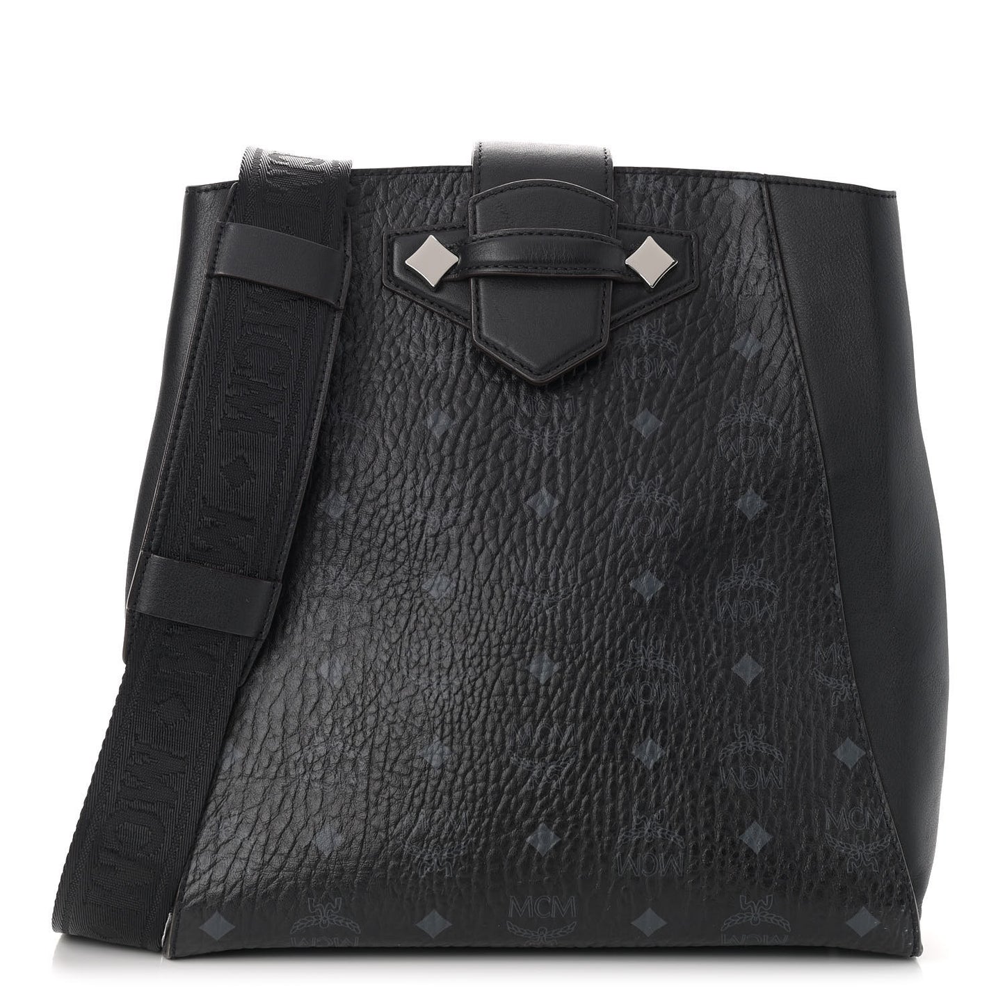 Visetos Calfskin Essential Bucket Bag Black