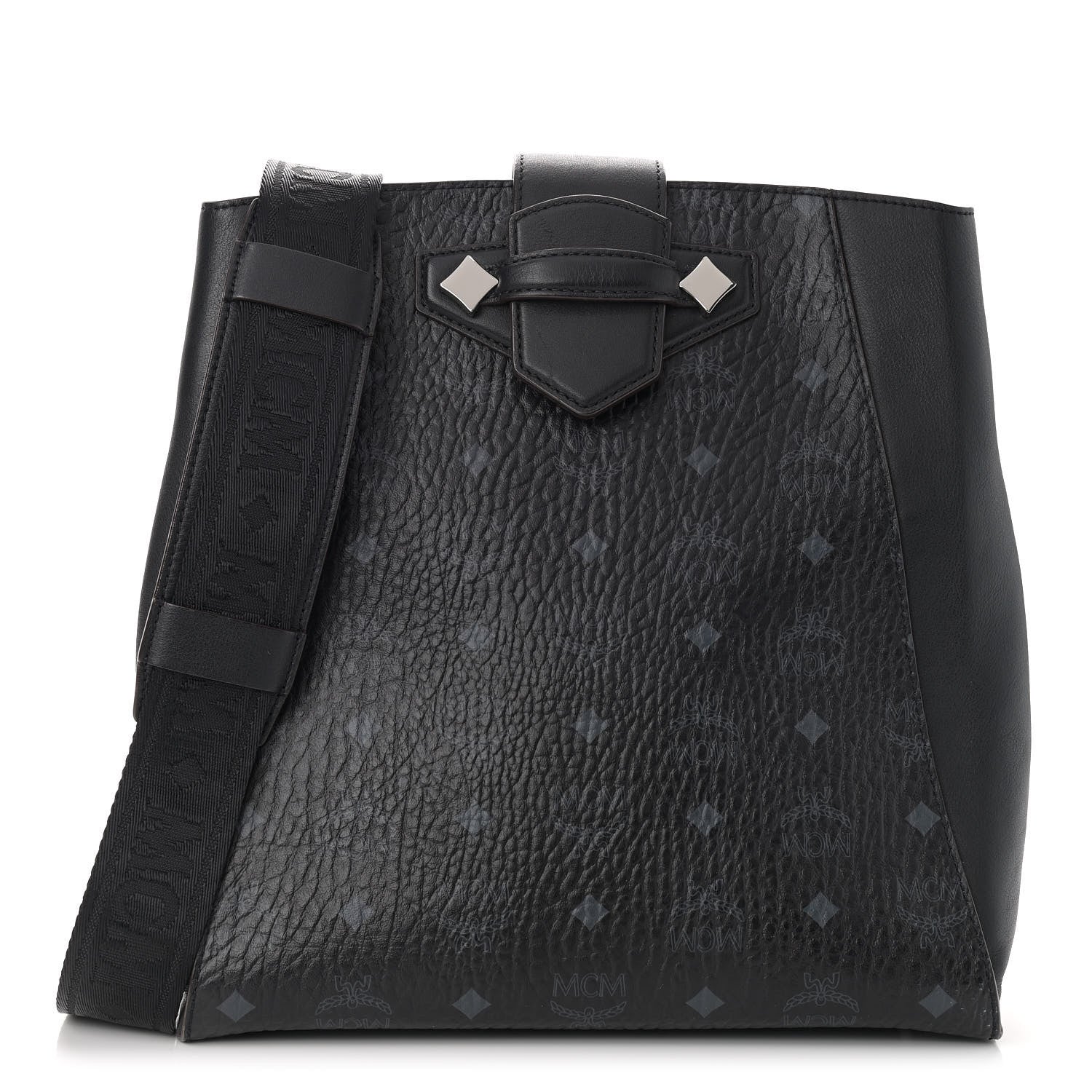 MCM Visetos Calfskin Essential Bucket Bag Black 1 of 10
