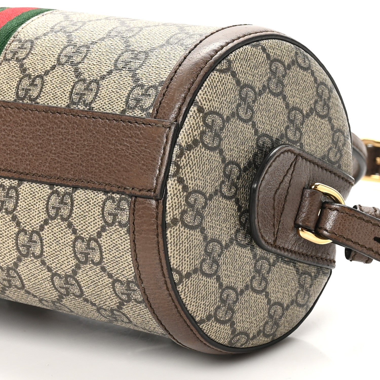 Gucci GG Supreme Monogram Web Small Ophidia Boston Bag Beige New Acero 10 of 11
