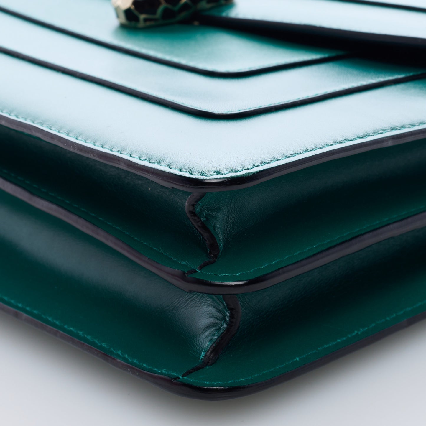 Calfskin Serpenti Forever Shoulder Bag Emerald Green