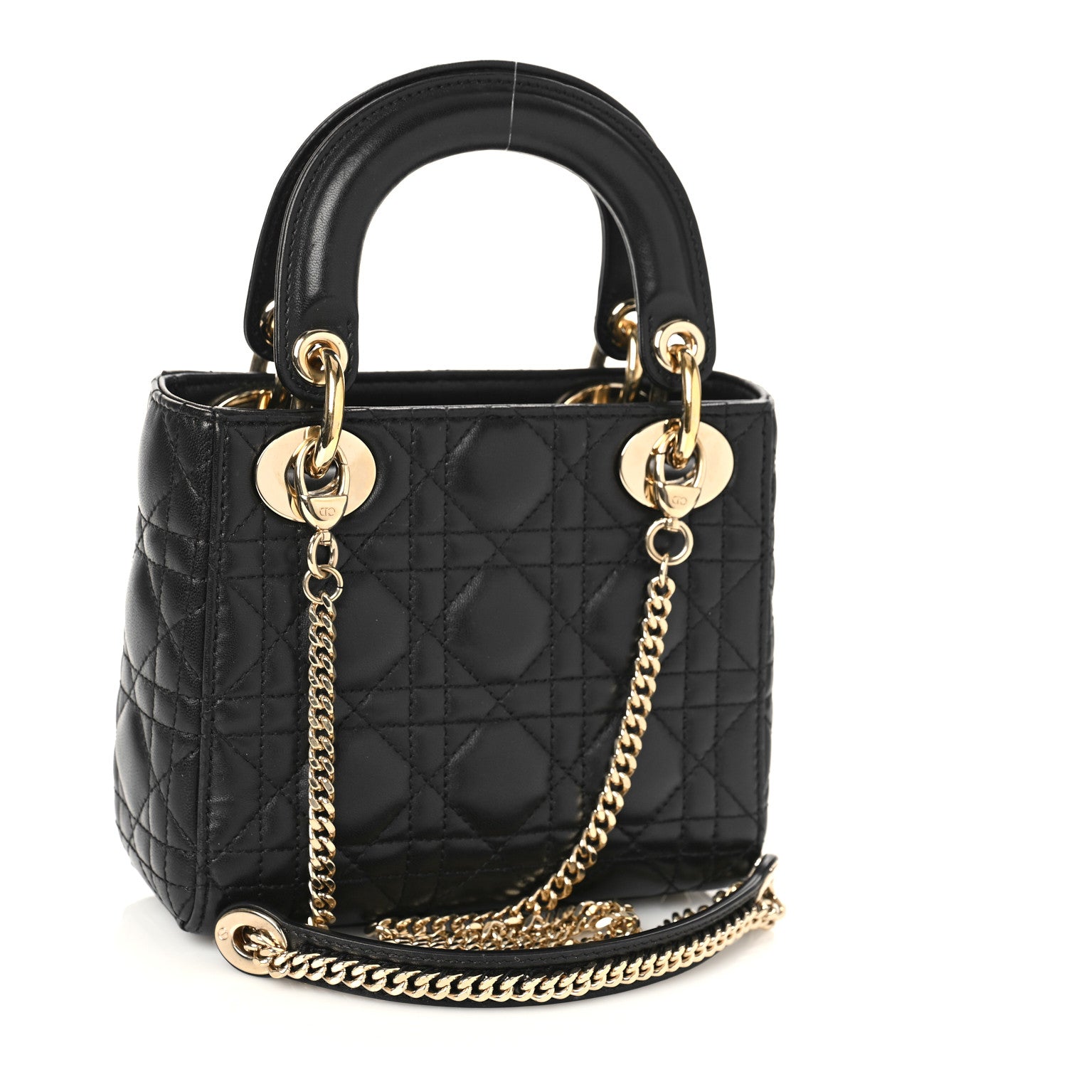 Christian Dior Lambskin Cannage Mini Lady Dior Black 3 of 8