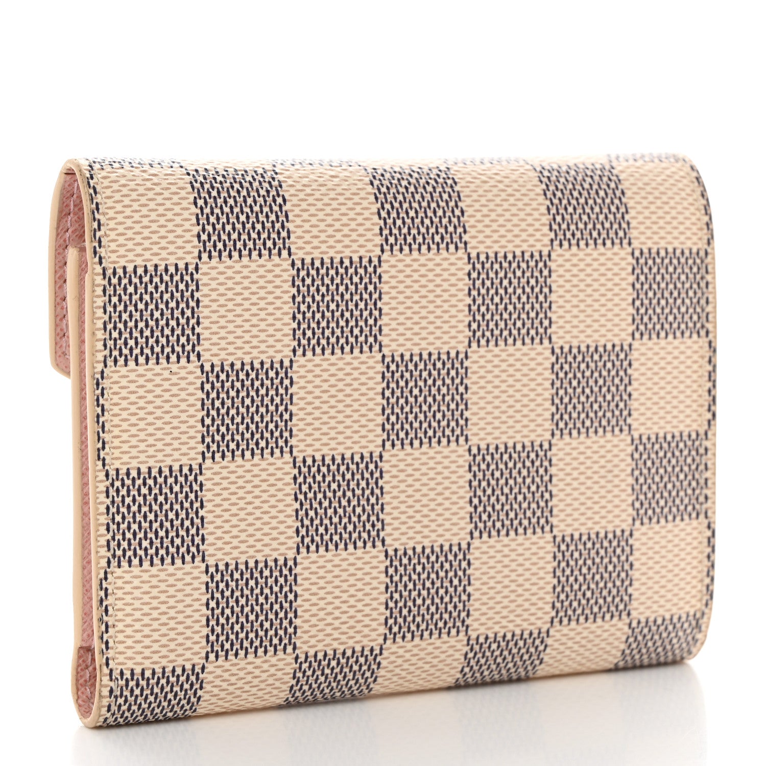 Louis Vuitton Damier Azur Victorine Wallet Rose Ballerine 3 of 6