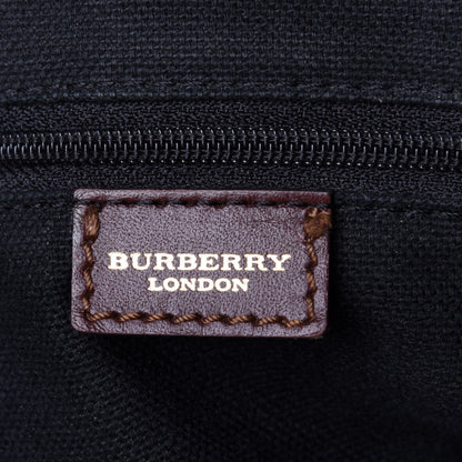 Burberry Haymarket Check Studded Barrel Bag Chocolate 6 of 10