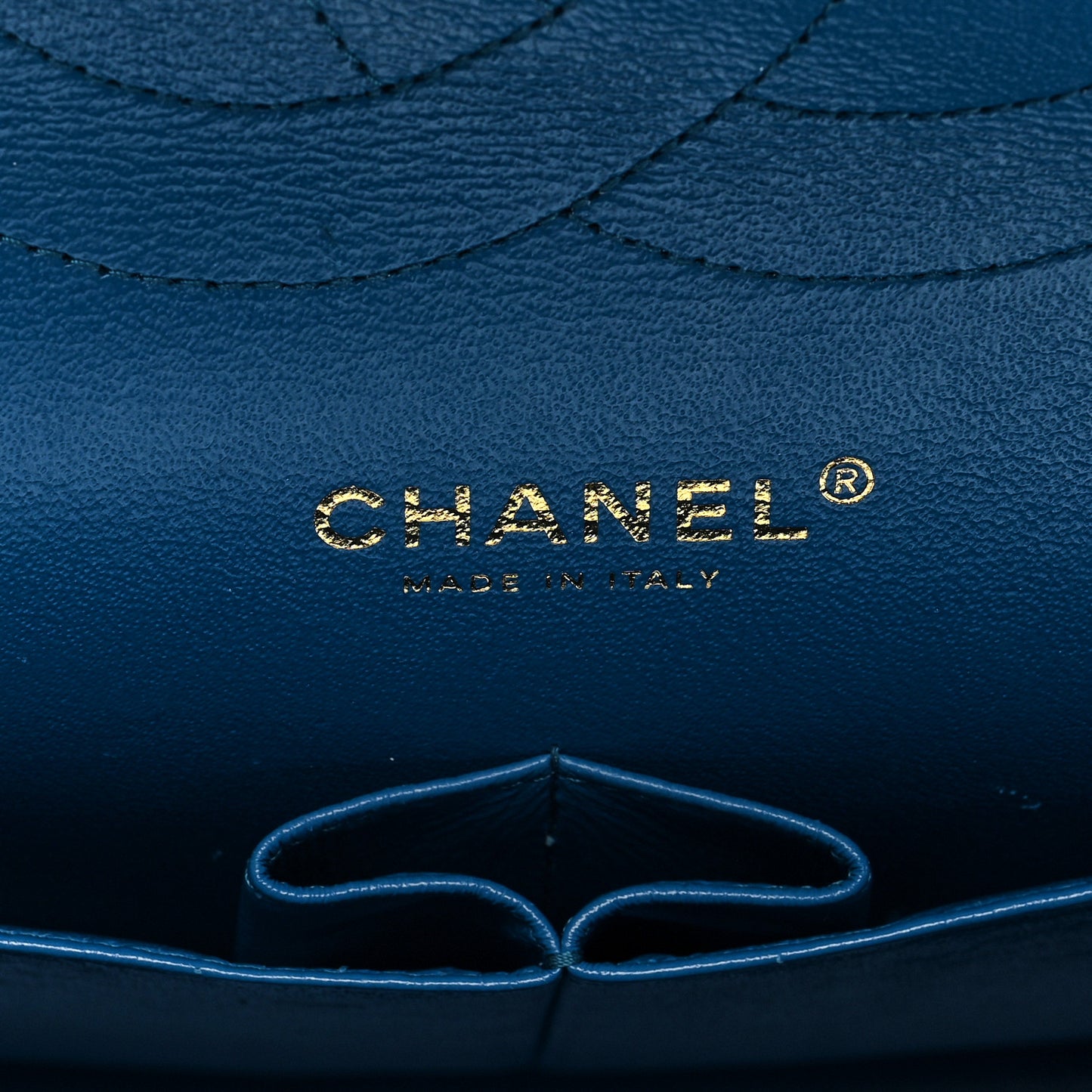 Caviar Quilted Jumbo Double Flap Blue