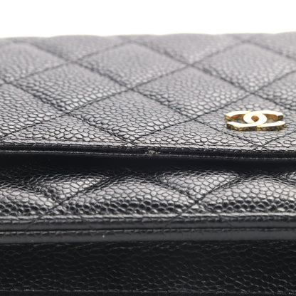 Chanel Caviar Quilted Wallet On Chain WOC Black 6 of 7