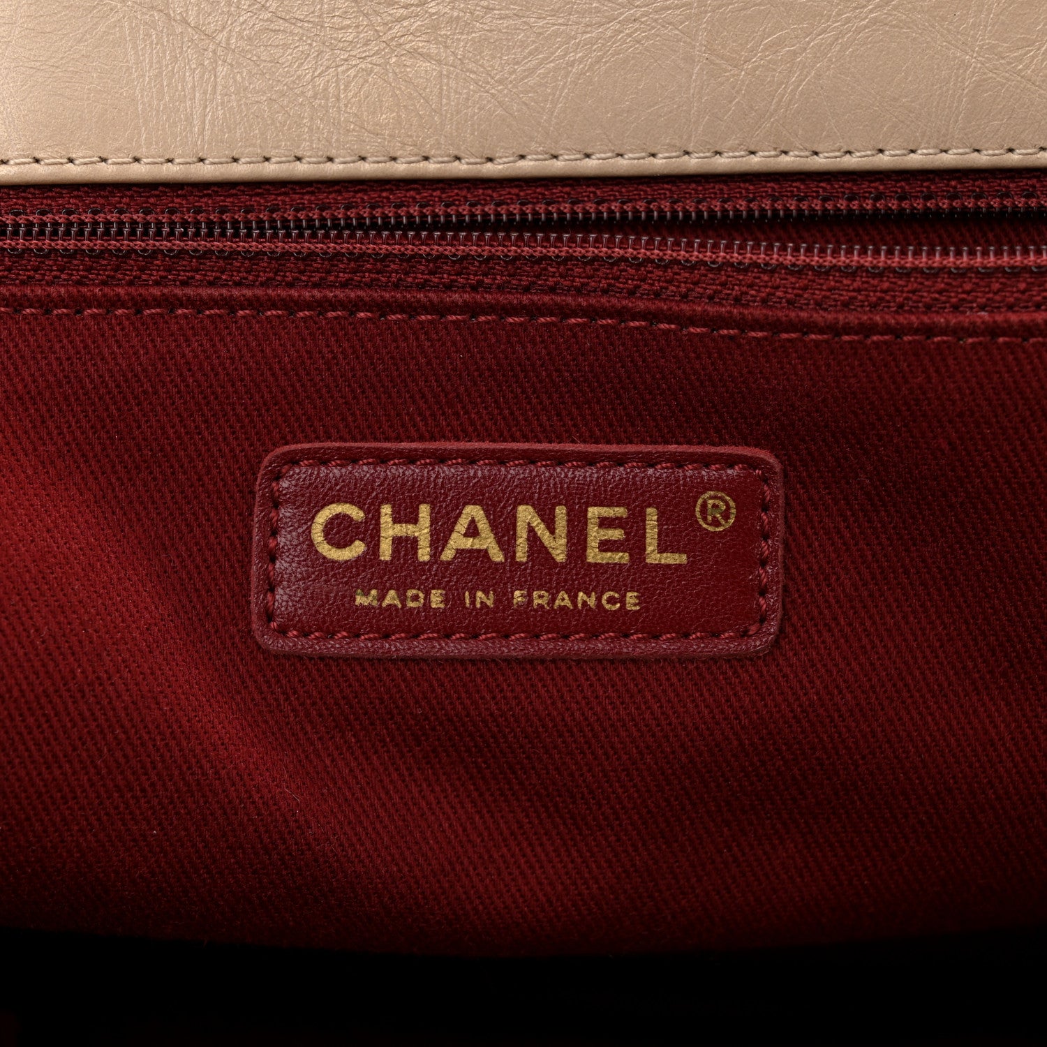 Chanel Aged Calfskin Quilted Large Pondichery Flap Beige 6 of 10