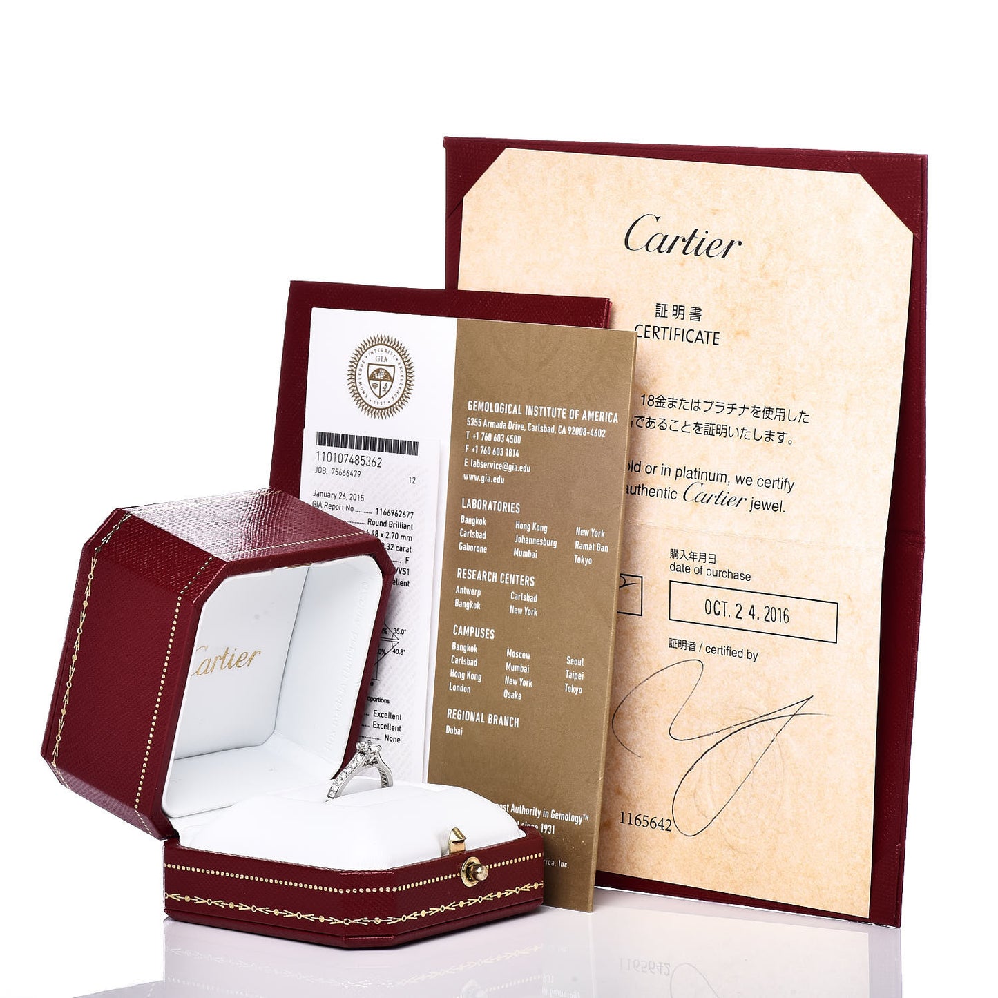 Platinum Diamond .32ct 1895 Solitaire Engagement Ring 52 6
