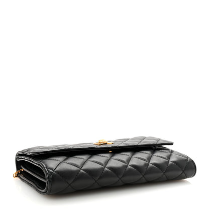 Versace Lambskin Quilted Medusa Wallet On Chain Crossbody Black 4 of 9
