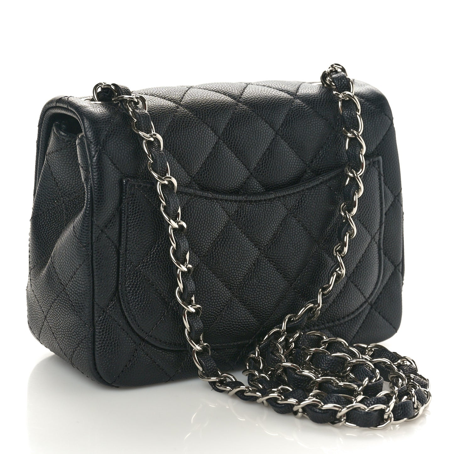 Caviar Quilted Mini Square Flap Black