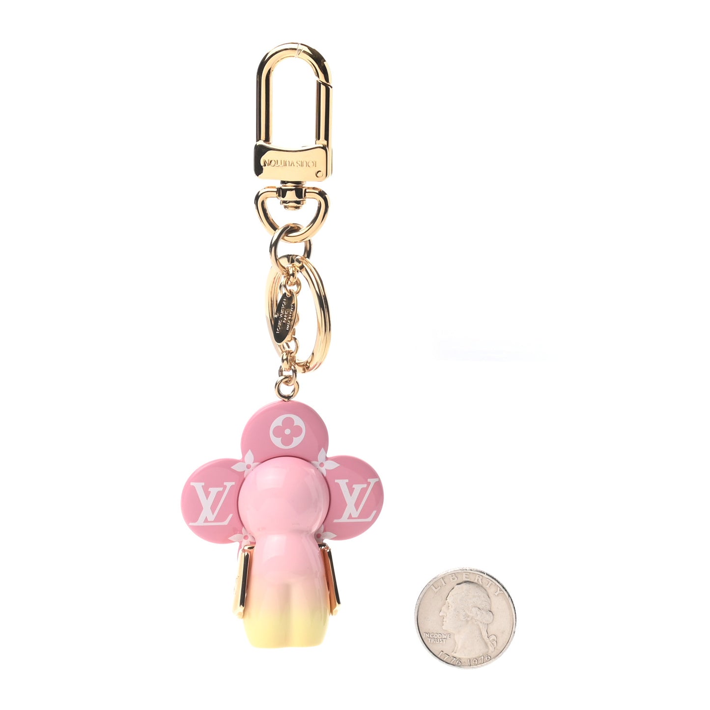 Giant Monogram Vivienne Bag Charm Key Holder Rose