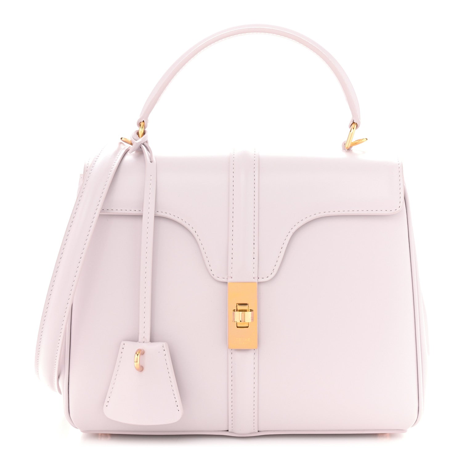 Celine Satinated Calfskin Small 16 Top Handle Bag Poudre 1 of 12