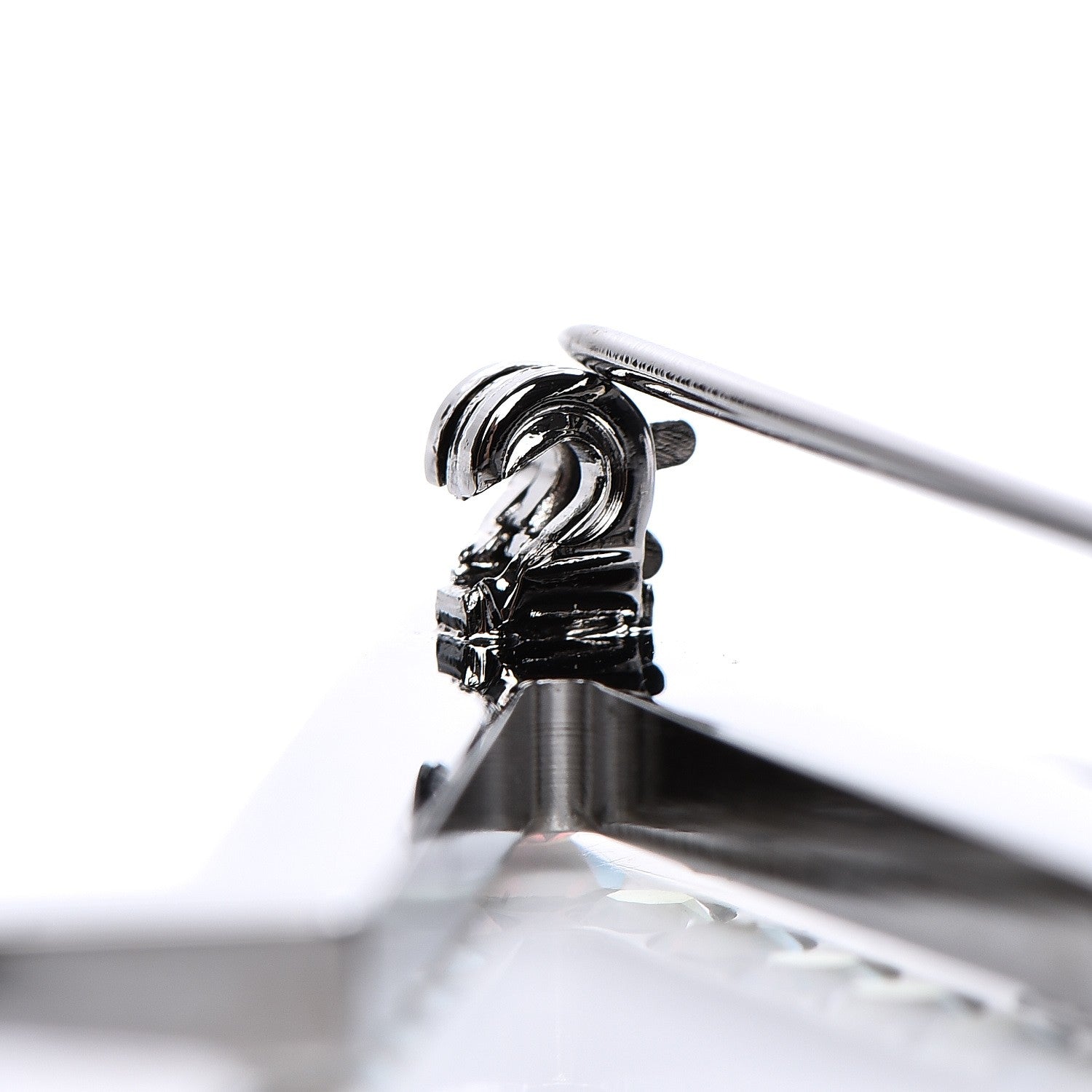 Chanel Ruthenium Crystal Star CC Brooch 5 of 6