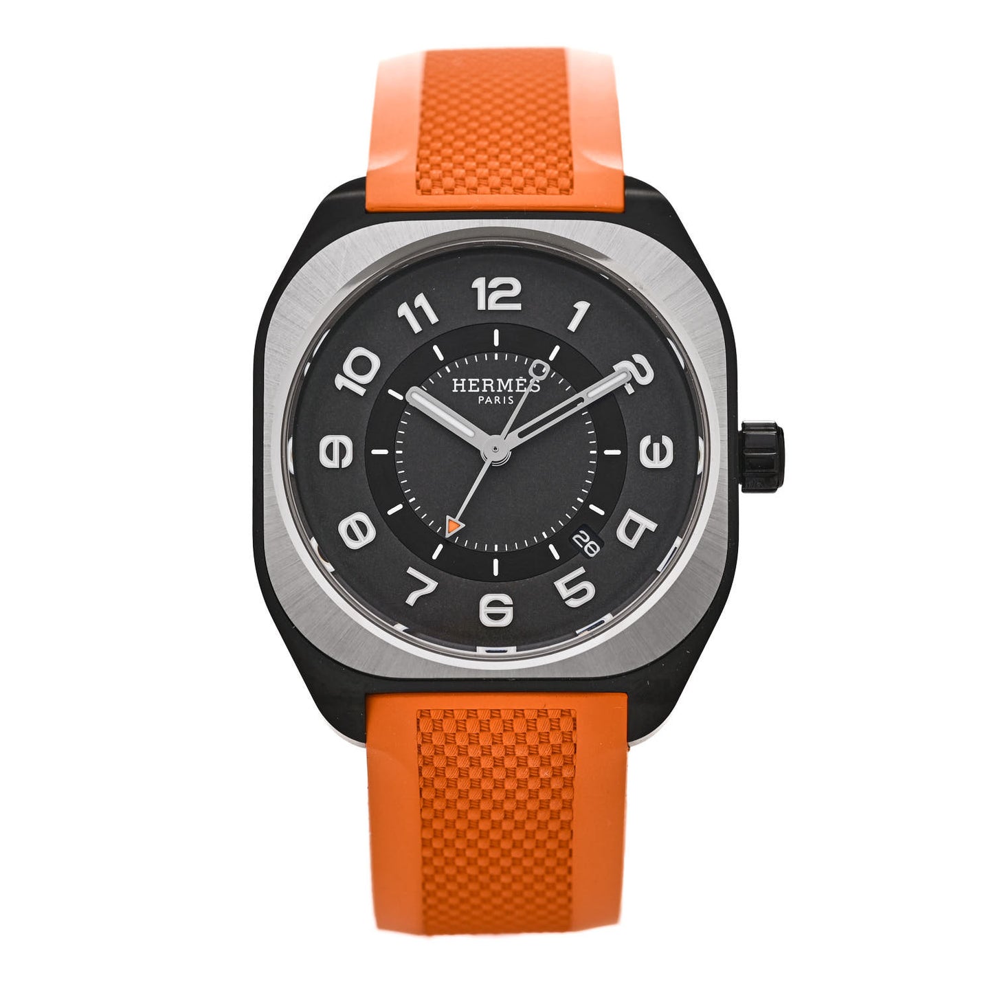 DLC Coated Titanium Rubber 39mm H08 Automatic Watch Orange