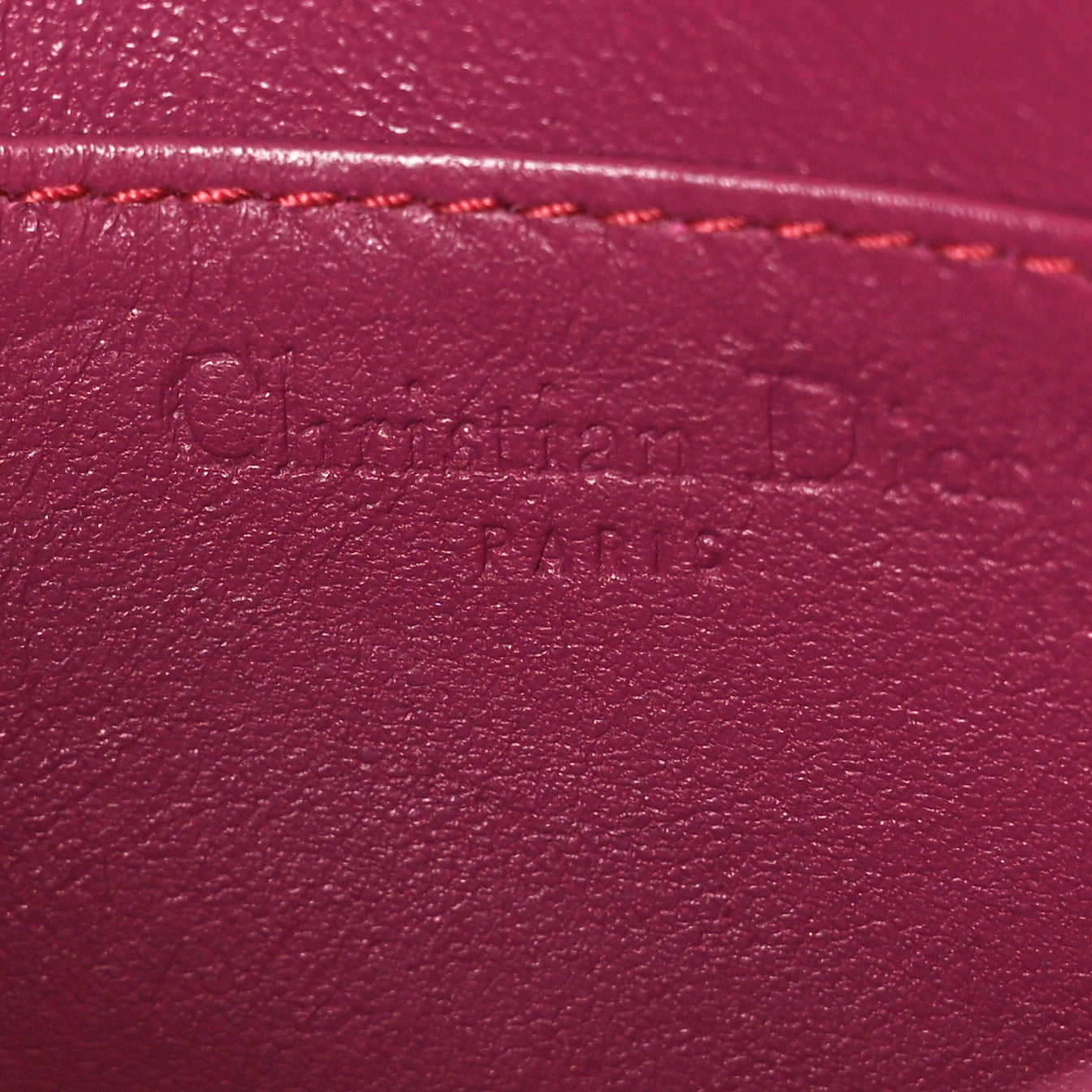 Lambskin Cannage Lady Dior Pochette Frambroise