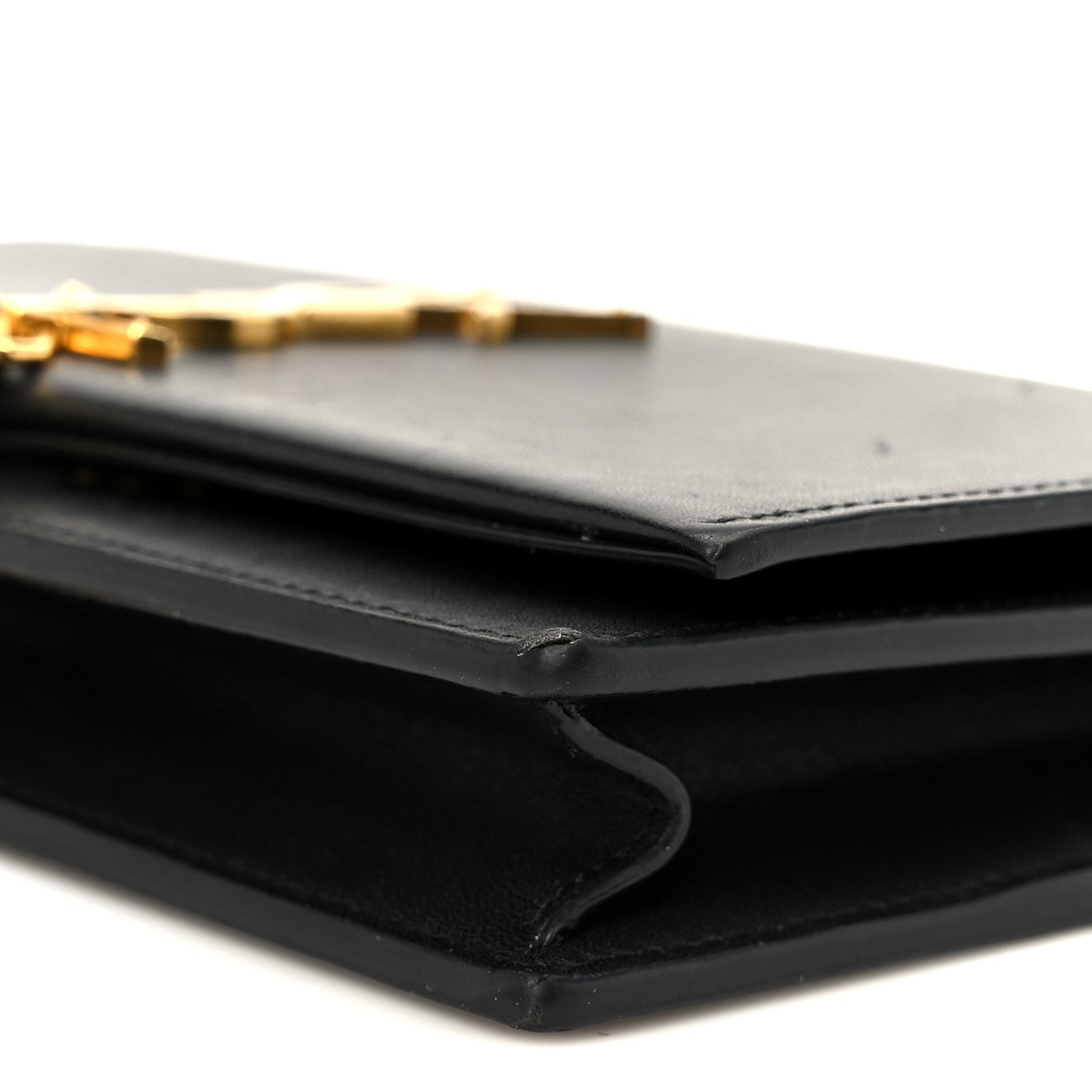 Saint Laurent Smooth Calfskin Classic Monogram Kate Tassel Chain Wallet Black 9 of 9