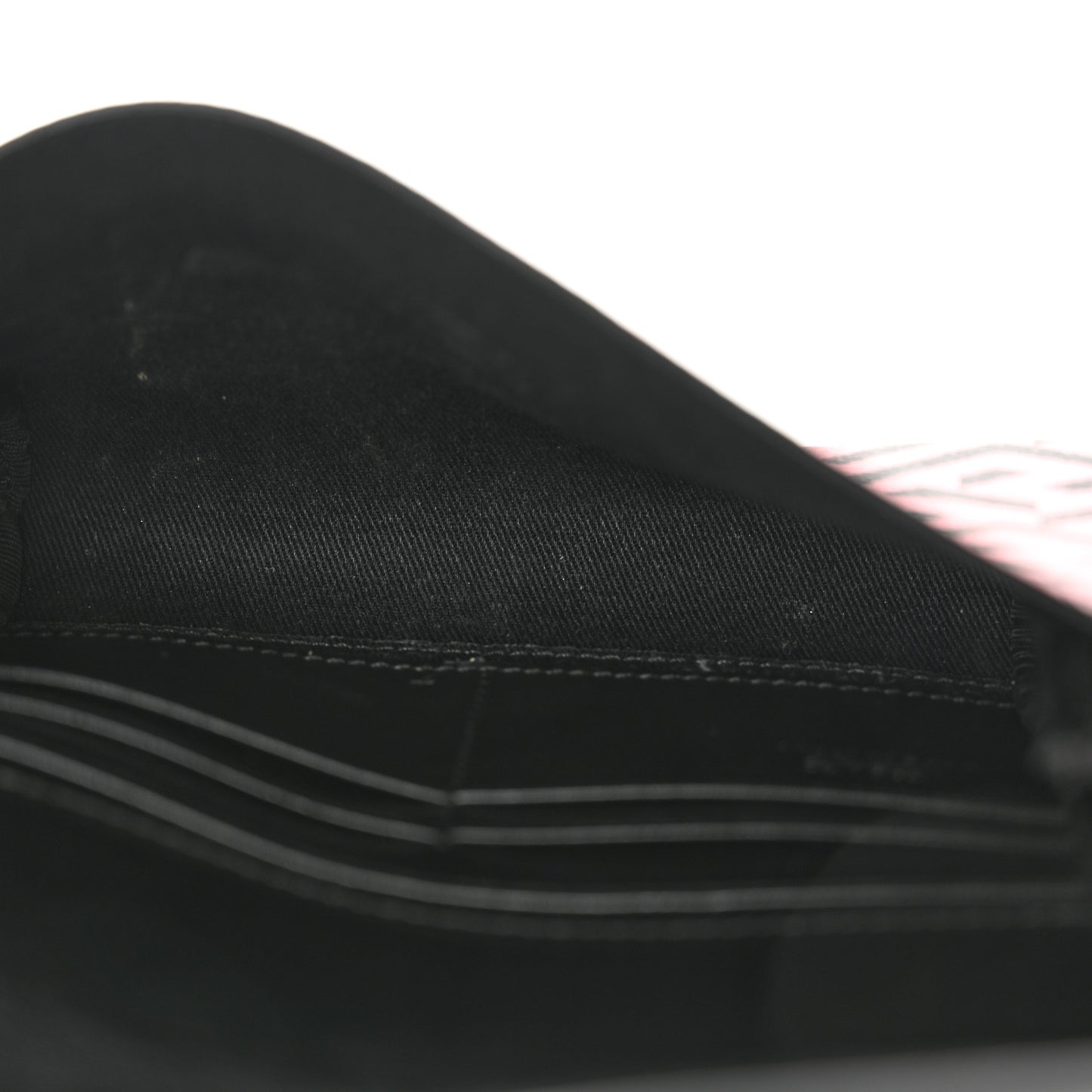 Coated Canvas La Greca Signature Wallet On Chain Black Pink
