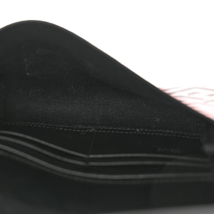Versace Coated Canvas La Greca Signature Wallet On Chain Black Pink 5 of 11