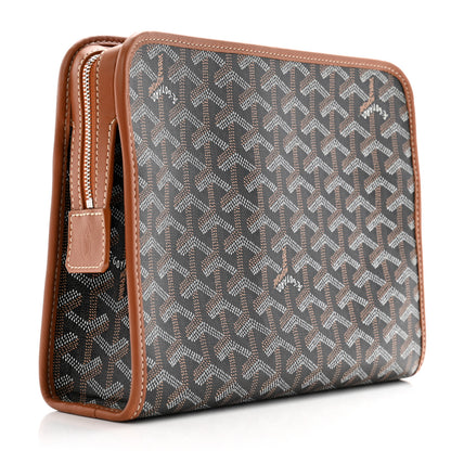 Goyard Goyardine Jouvence MM Toiletry Pouch Black Gold 3 of 8