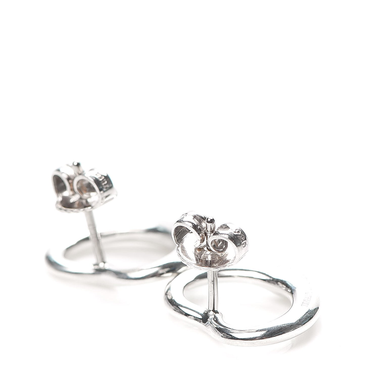 Sterling Silver 16mm Elsa Peretti Open Heart Earrings