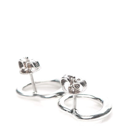 Tiffany Sterling Silver 16mm Elsa Peretti Open Heart Earrings 3 of 5