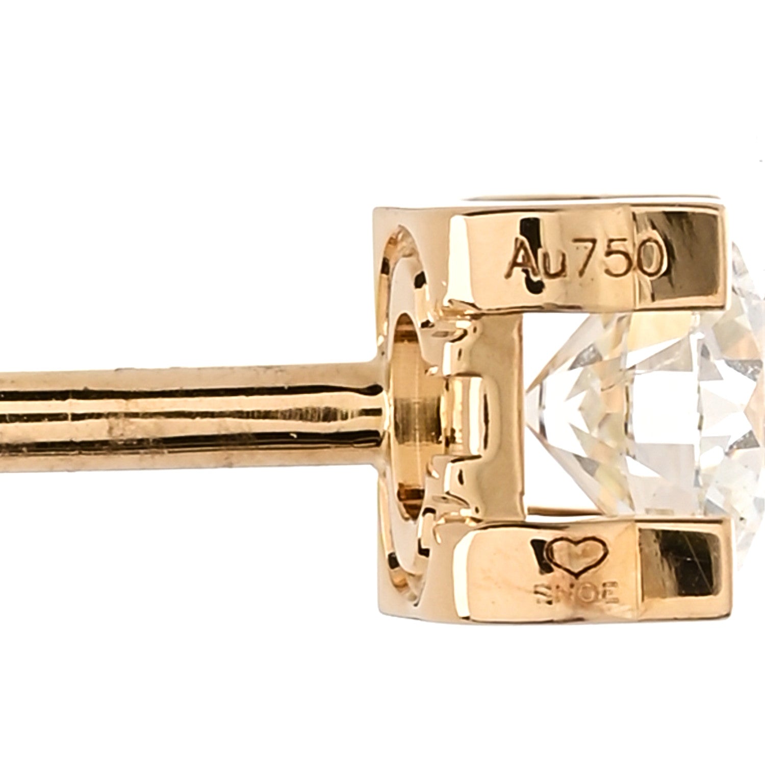 Cartier 18K Pink Gold Diamond .46ctw C De Cartier Earrings 5 of 5
