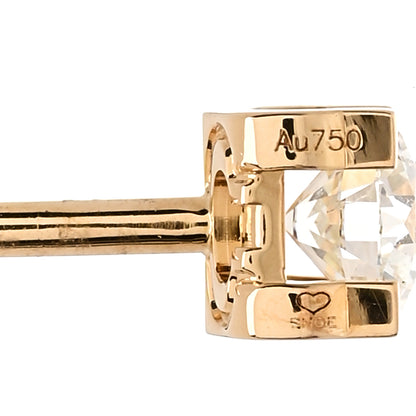 Cartier 18K Pink Gold Diamond .46ctw C De Cartier Earrings 5 of 5