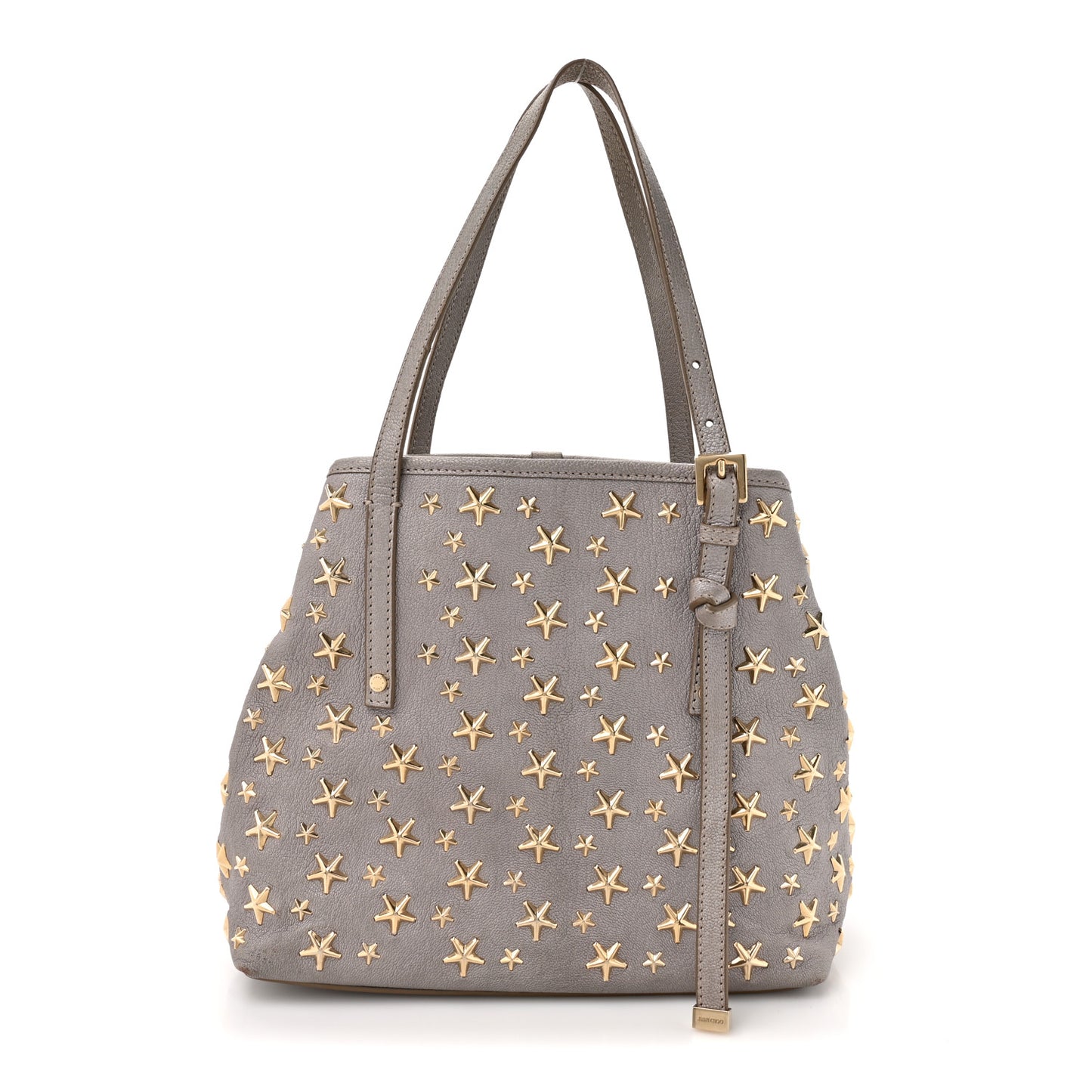 Metallic Calfskin Sasha Star Studded Tote Silver
