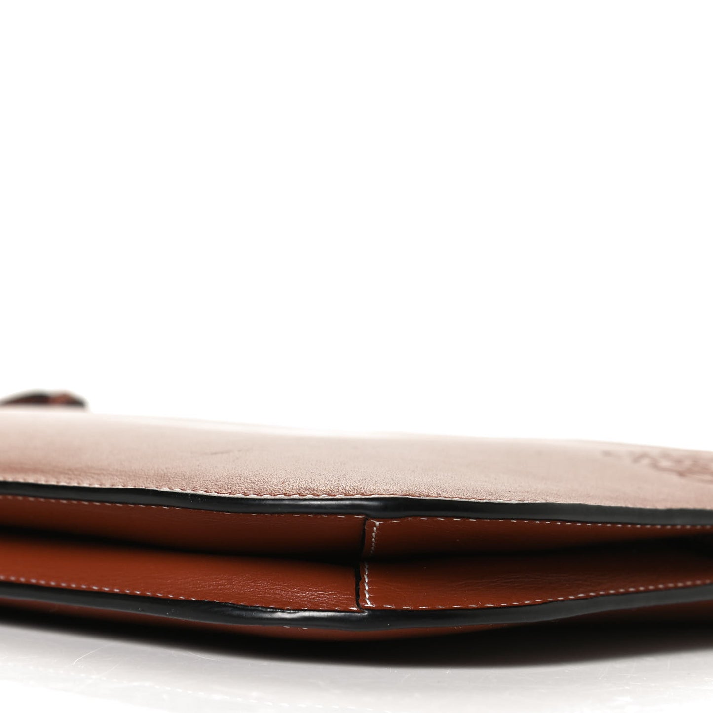 Calfskin Gate Double Zip Pouch Crossbody Brick