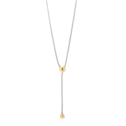 John Hardy Sterling Silver 18K Yellow Gold Classic Chain Hammered Y Necklace 1 of 4