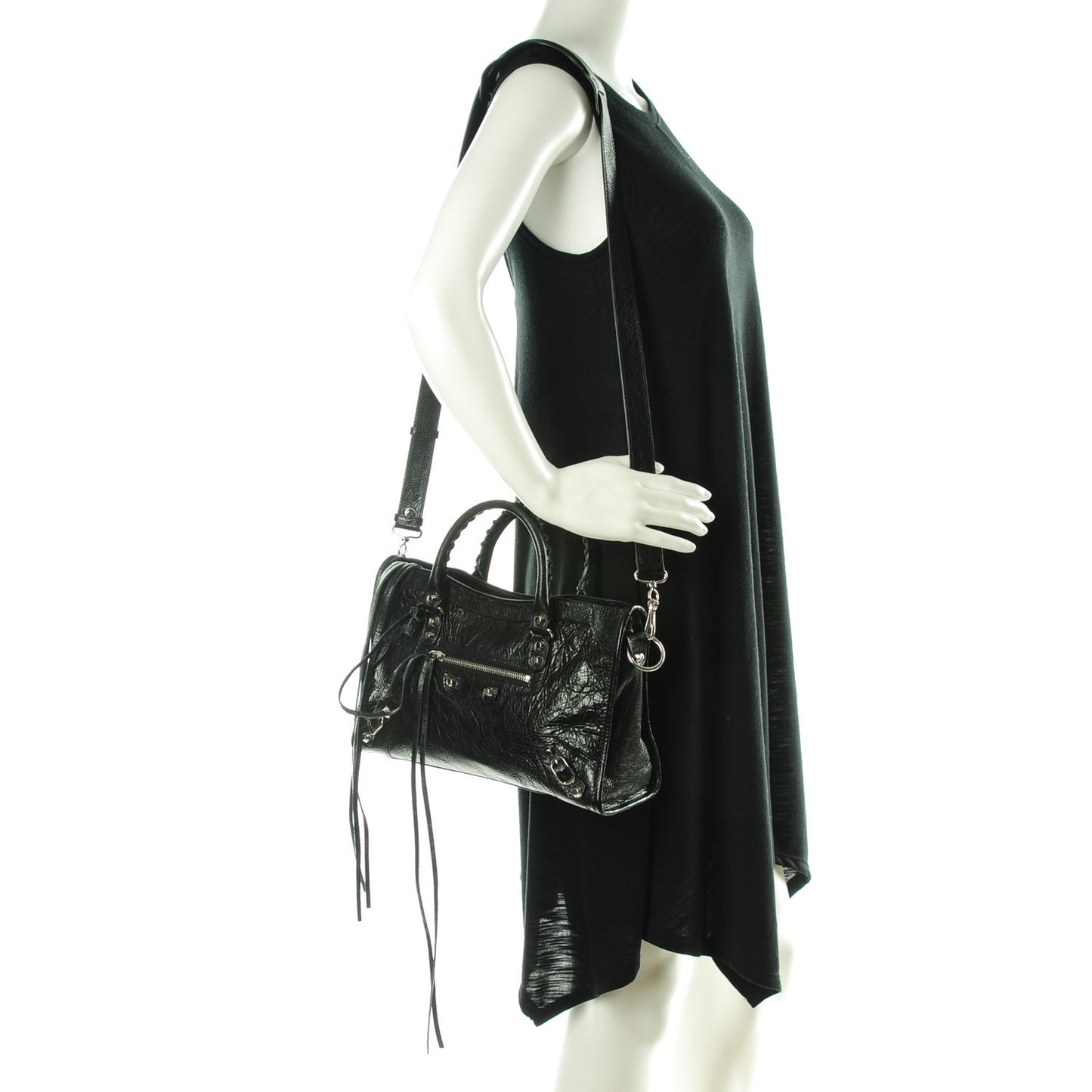 Agneau Classic Silver Hardware S City Black