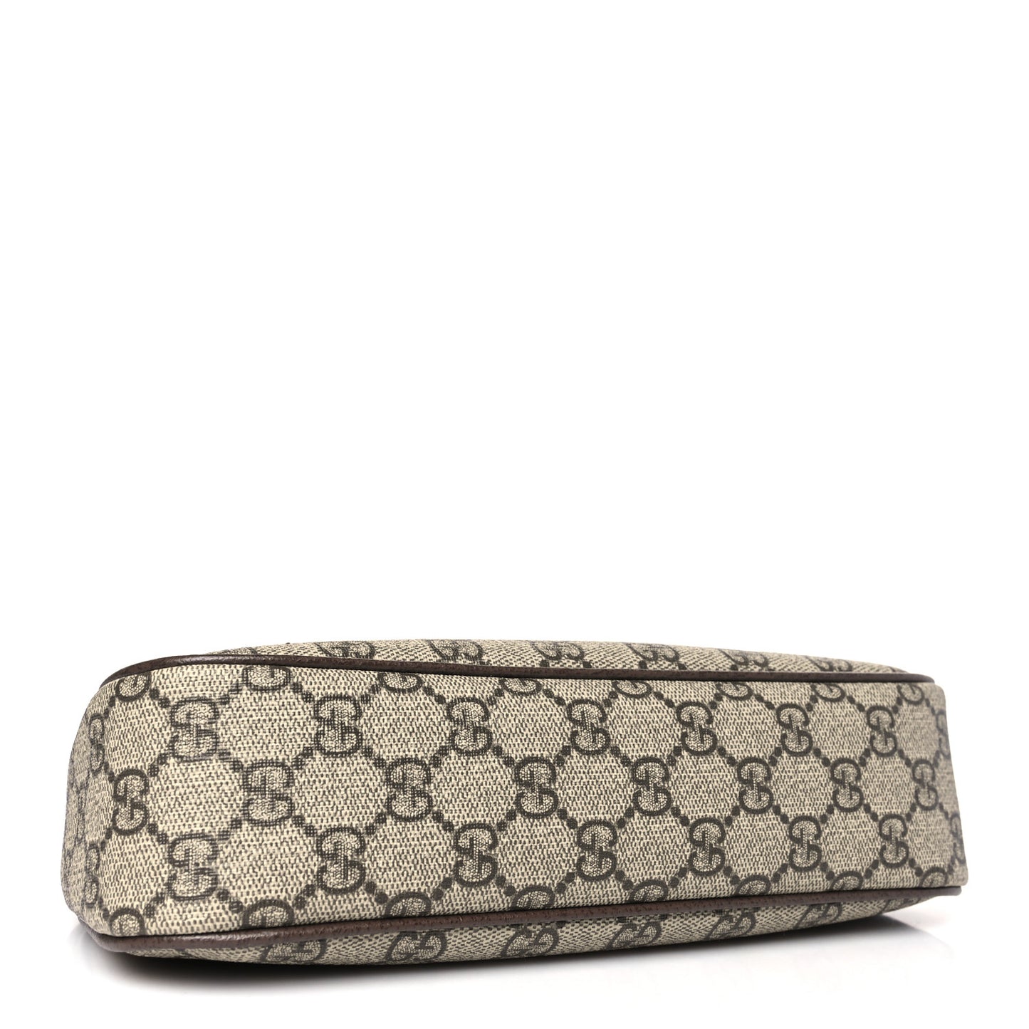 GG Supreme Monogram Textured Dollar Calfskin Web Small Ophidia GG Handbag Beige Ebony New Acero
