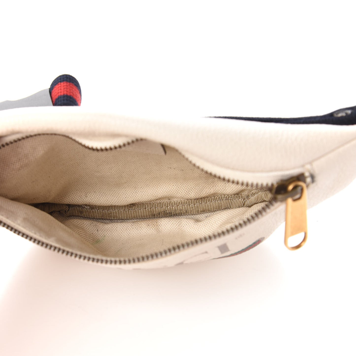 Grained Calfskin Small Logo Belt Bag White