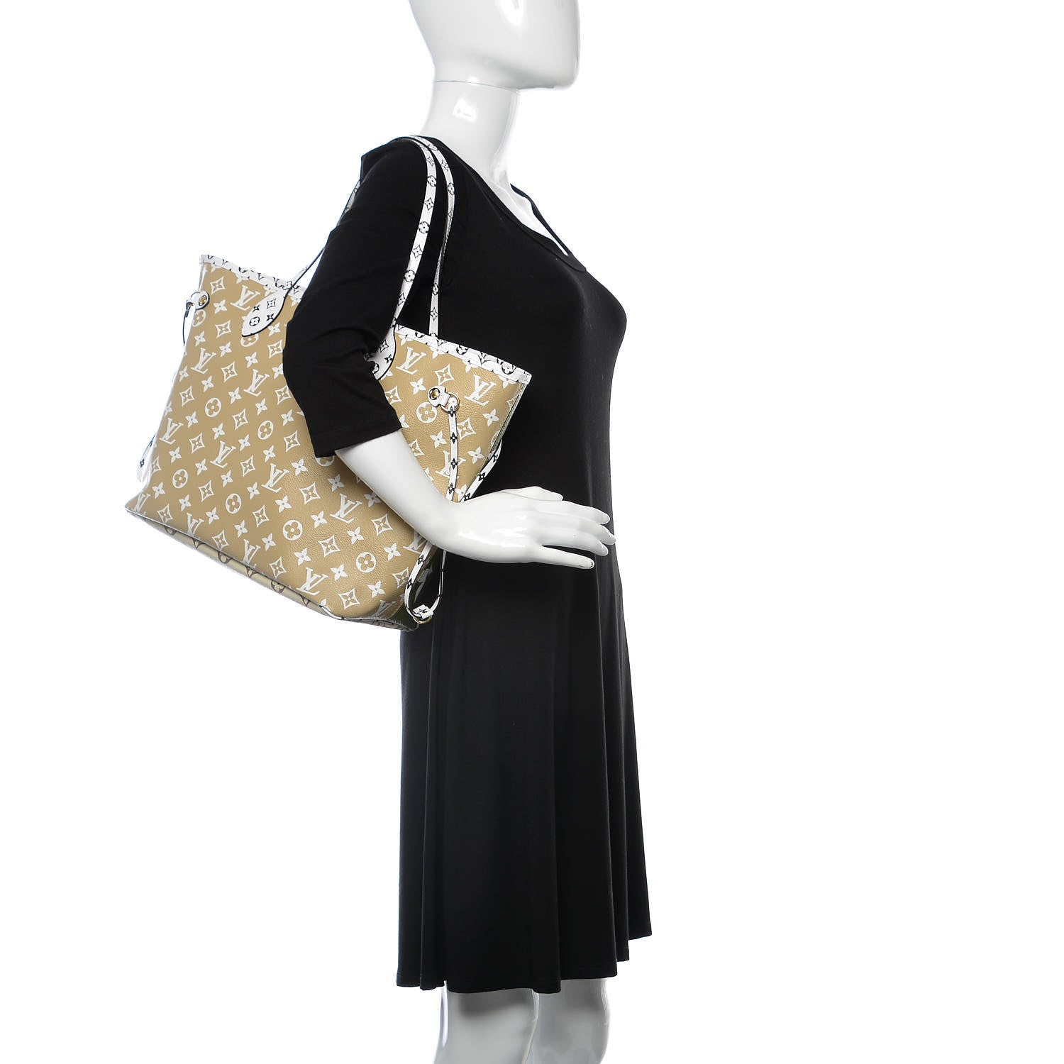 Louis Vuitton Monogram Giant Neverfull MM Kaki 2 of 12