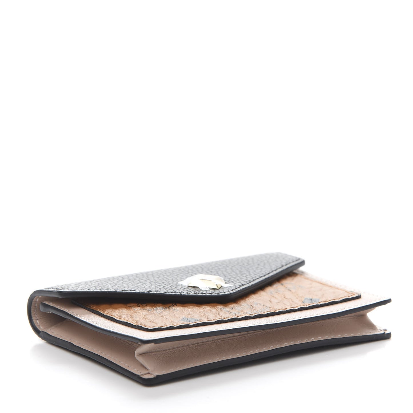 Visetos Mini Love Letter Flap Wallet Cognac Black White