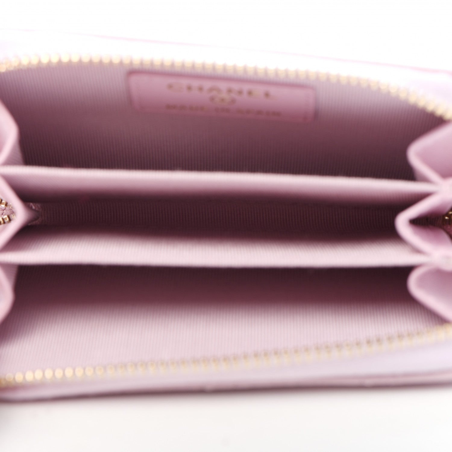 Chanel Caviar Quilted Zip Coin Purse Light Pink 4 of 9