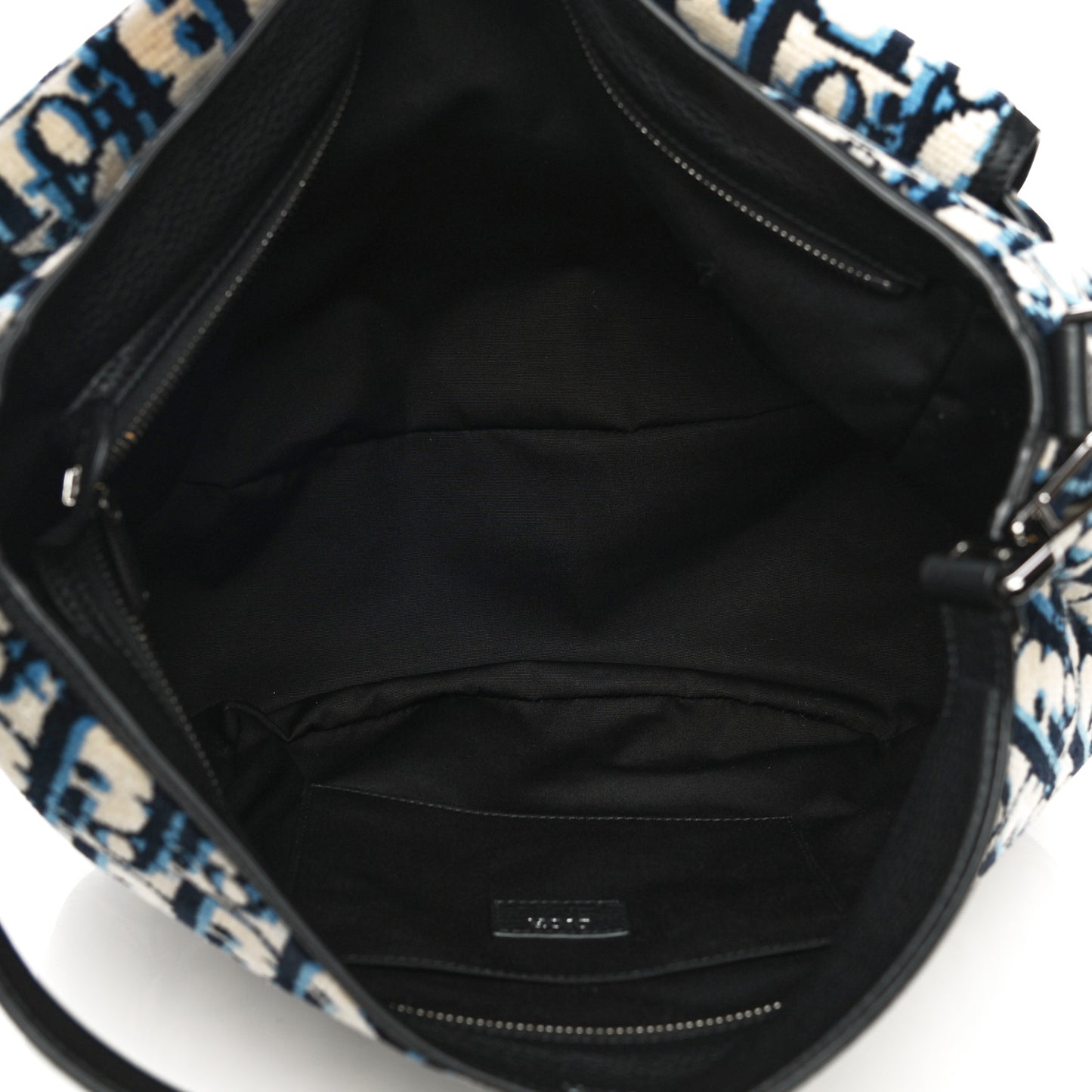 Oblique Saddle Soft Bag Bleu Marine