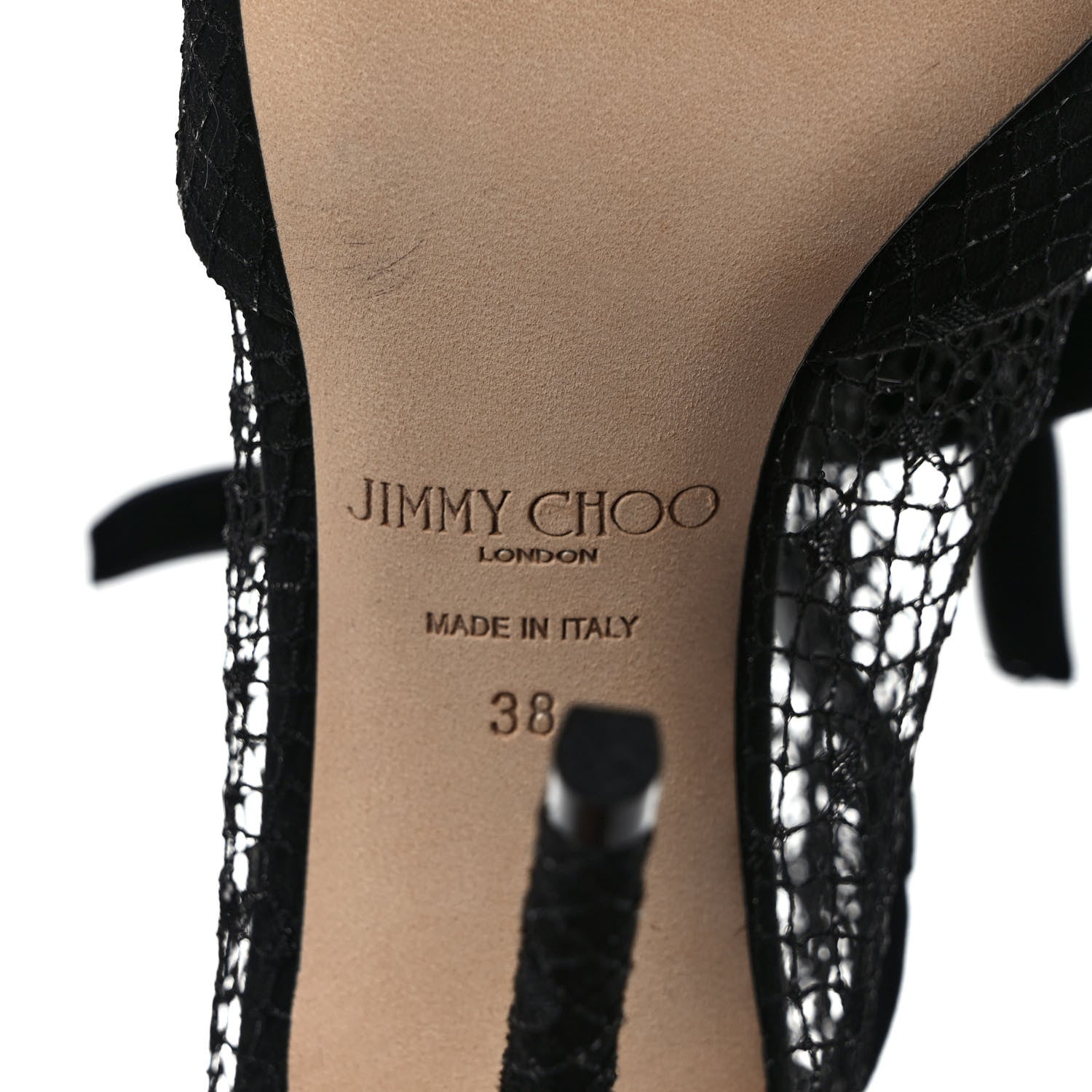 Jimmy Choo Suede Polka Dot Net Fira 100 Pumps 38 Black 6 of 6