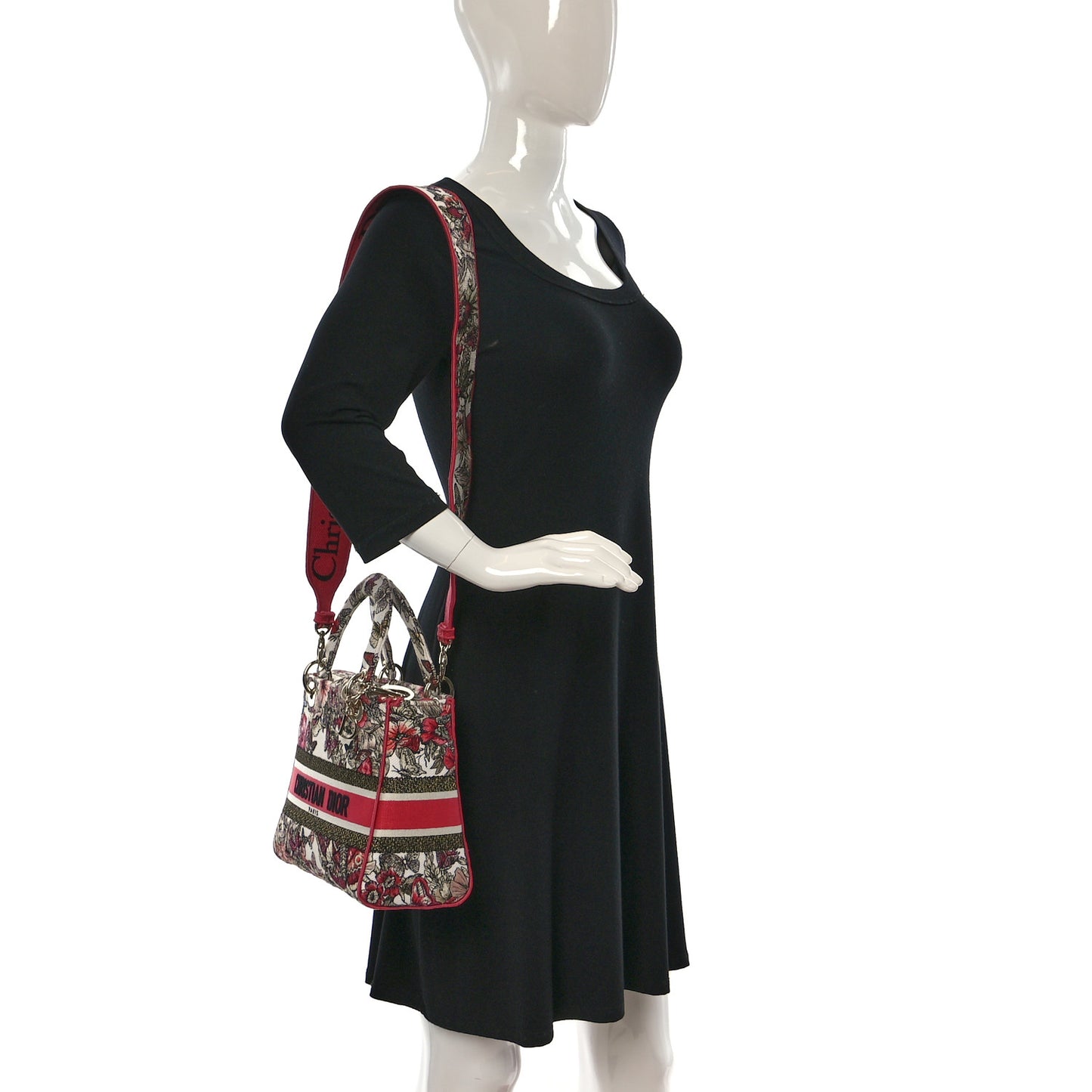 Canvas Embroidered Butterfly Print Medium Lady D-Lite Multicolor