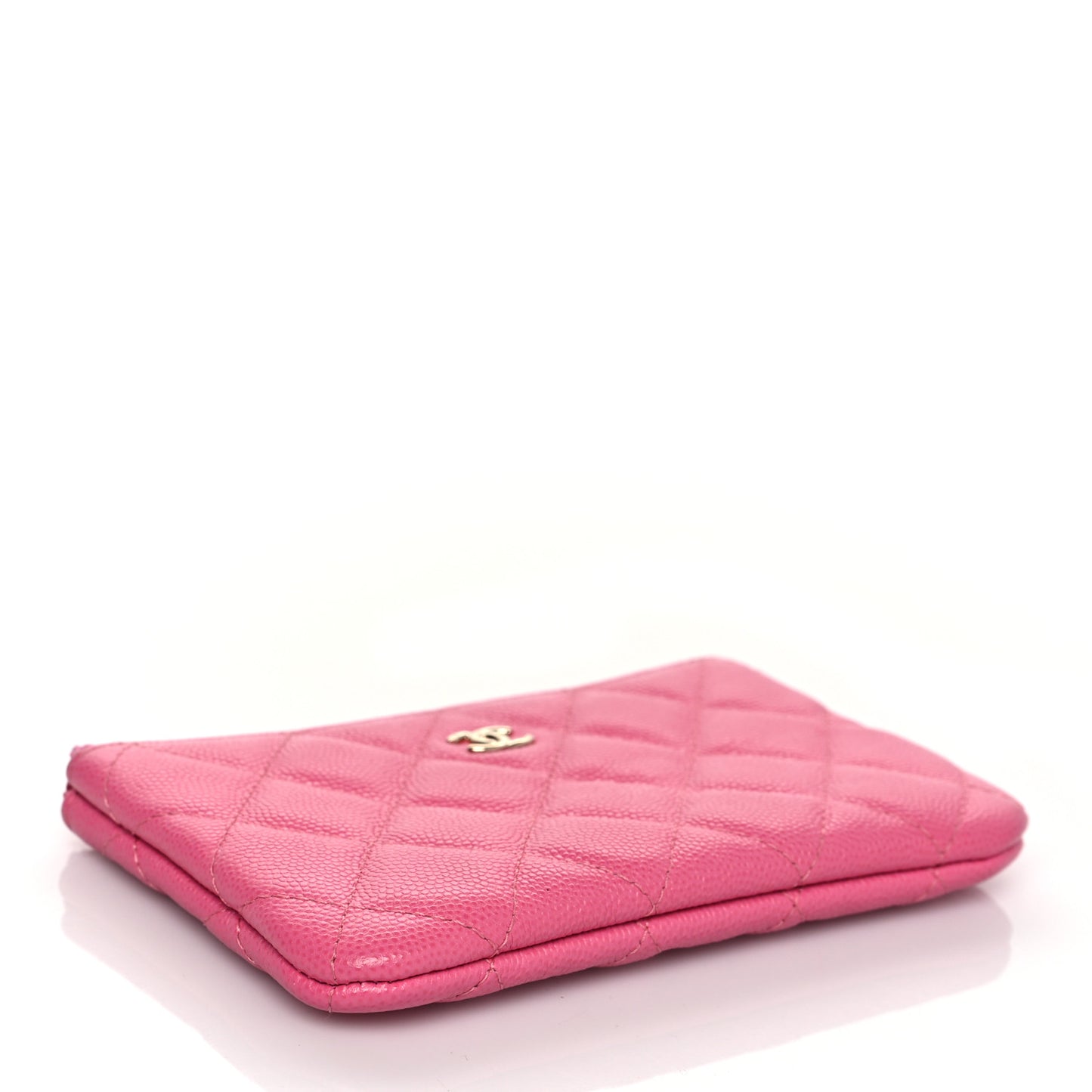 Caviar Quilted Small Cosmetic Case Pink