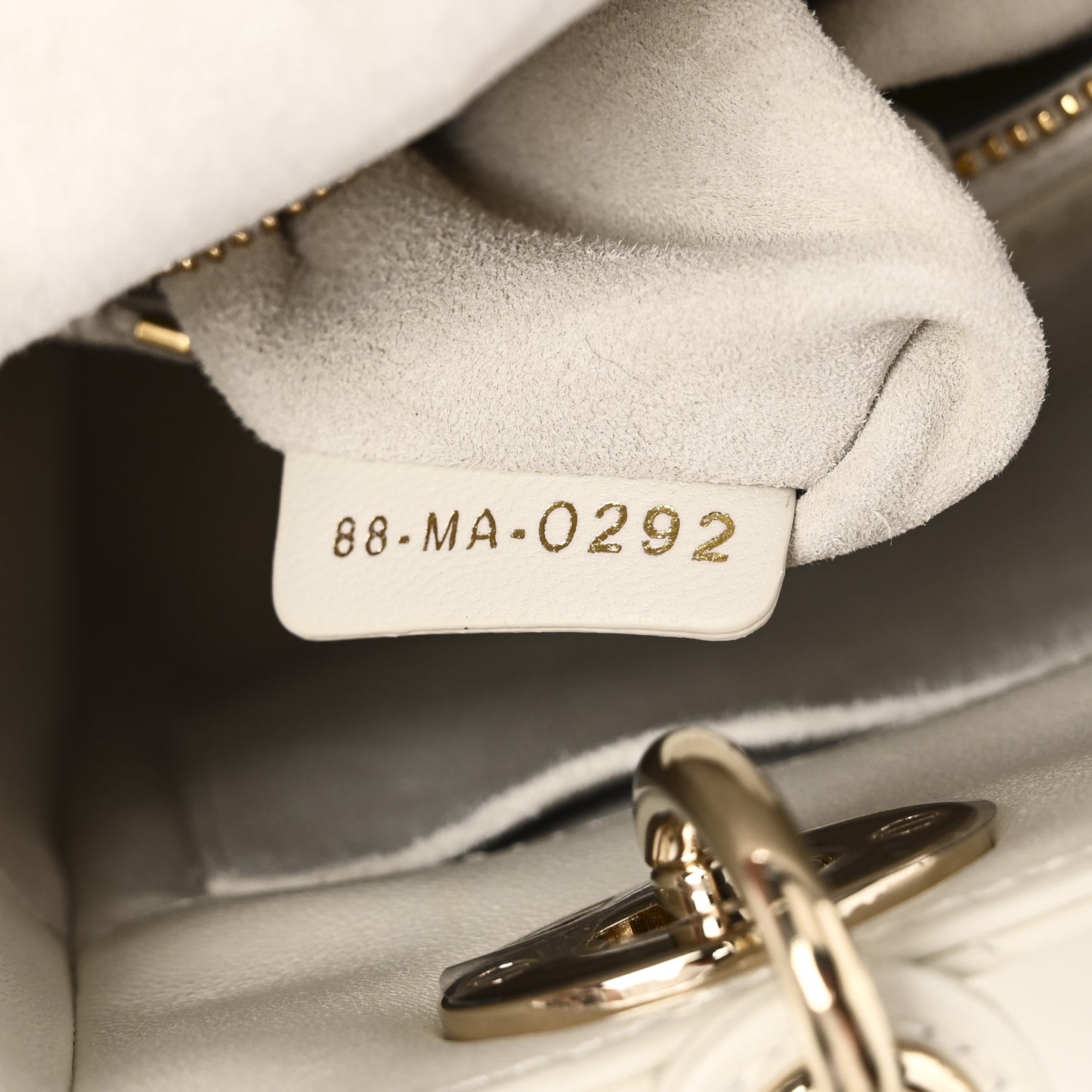 Lambskin Cannage Small My ABCDior Lady Dior White