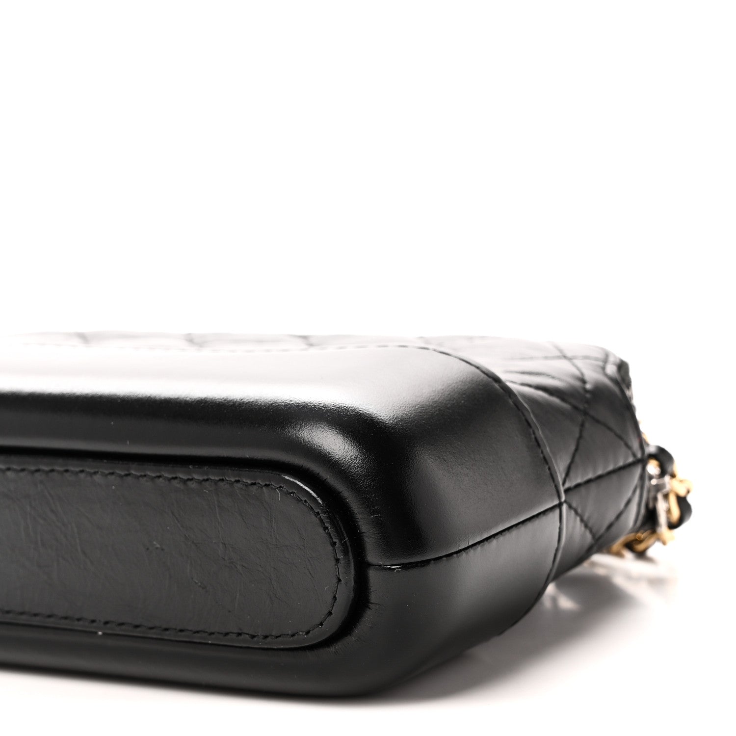 Chanel Aged Calfskin Quilted Small Gabrielle Clutch With Chain Black 13 of 13