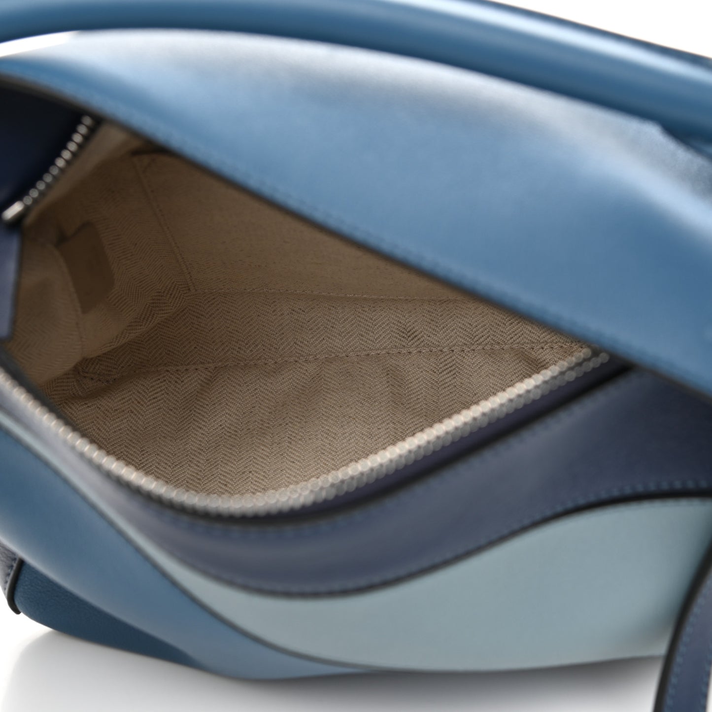 Calfskin Small Puzzle Bag Marine Stone Steel Blue