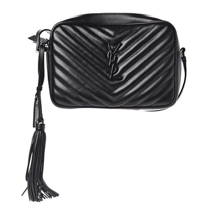 Saint Laurent Calfskin Matelasse Monogram Lou Camera Bag Black 1 of 11