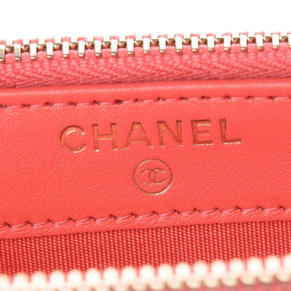 Chanel Caviar Quilted CC Filigree Clutch With Chain Red 10 of 14